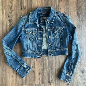 Y2K VTG Esprit Denim Jacket cropped XS slim fit